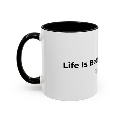 Coffee Mug – "Life is Better with Paws" Accent Ceramic Mug (11/15 oz)