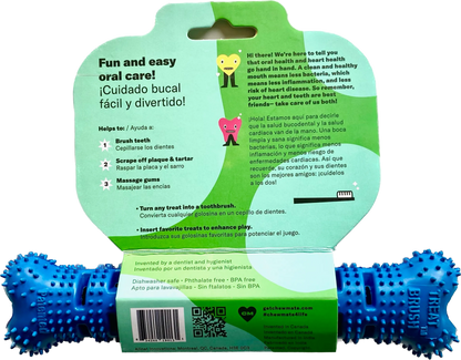 Natural Rubber Bone Toothbrush Toy