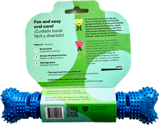 Natural Rubber Bone Toothbrush Toy