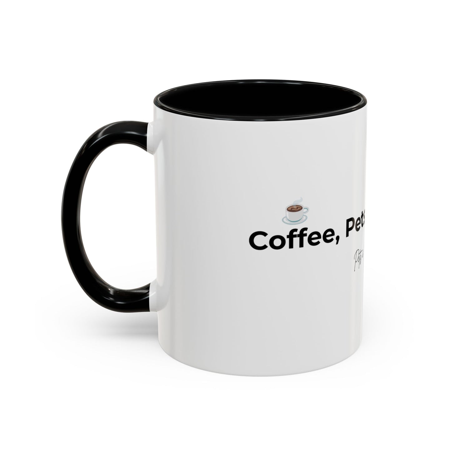 Coffee Mug – "Coffee, Pets & Happiness" Accent Ceramic Mug (11/15 oz)