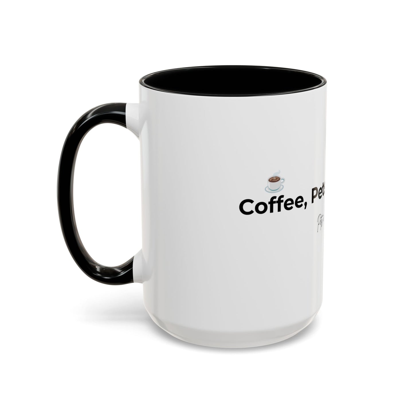 Coffee Mug – "Coffee, Pets & Happiness" Accent Ceramic Mug (11/15 oz)